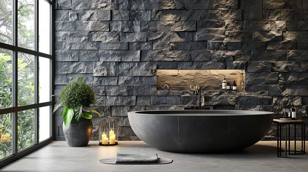Natural stone finish wall tiles for interior decor